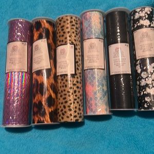 Faux leather rolls x6